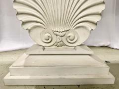 Pair of Hollywood Regency Style Shell From Console Tables Faux Marble Top - 2918241