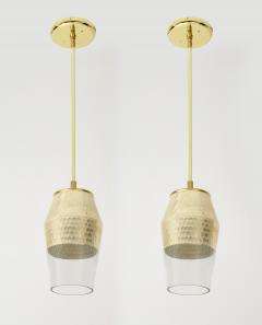Pair of Honeycomb Pendant Lights - 1844575