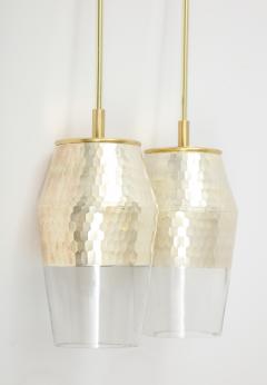 Pair of Honeycomb Pendant Lights - 1844577