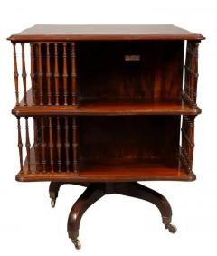 Pair of Howard Sons Rosewood Revolving Bookstand Tables - 4145560