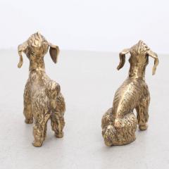 Pair of Huge Brass Poodles or Dogs Bookends or Sculptures - 551001
