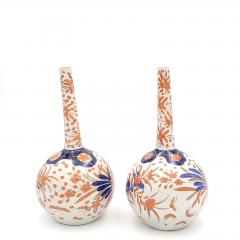 Pair of Imari Japanese Bottles in Red and Blue Porcelain circa 1880 - 2836620