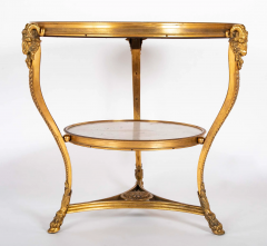 Pair of Important Bronze Marble Top Gueridons - 4101887