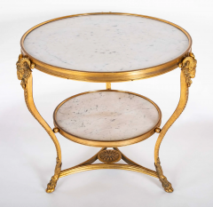 Pair of Important Bronze Marble Top Gueridons - 4101888