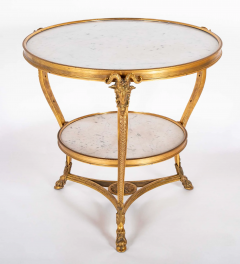 Pair of Important Bronze Marble Top Gueridons - 4101889