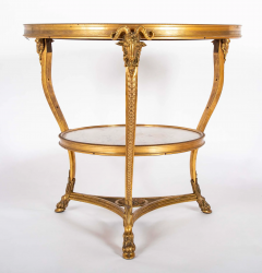 Pair of Important Bronze Marble Top Gueridons - 4101892