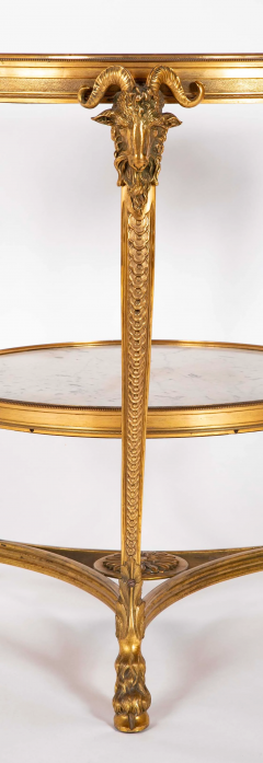 Pair of Important Bronze Marble Top Gueridons - 4101896