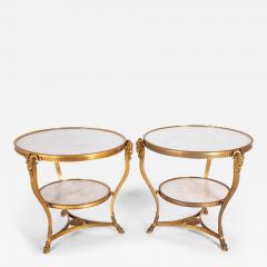 Pair of Important Bronze Marble Top Gueridons - 4102105