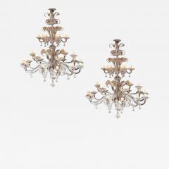 Pair of Impressive Murano Chandeliers by Seguso 1960 - 1783409