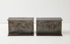 Pair of Industrial Steel I Beam End Tables Coffee Table - 4088275
