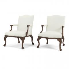 Pair of Intricately Hand Carved Rococo Style Fauteuils - 2764867