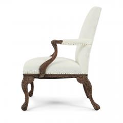 Pair of Intricately Hand Carved Rococo Style Fauteuils - 2764870