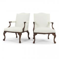 Pair of Intricately Hand Carved Rococo Style Fauteuils - 2764873