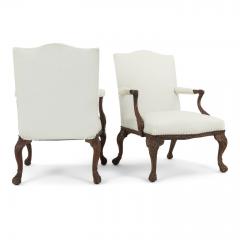 Pair of Intricately Hand Carved Rococo Style Fauteuils - 2764877
