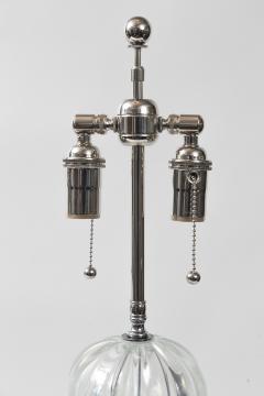 Pair of Iridescent Clear Ball Lamps Contemporary - 2096932