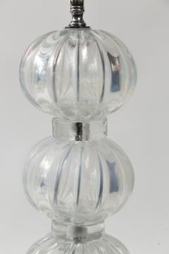 Pair of Iridescent Clear Ball Lamps Contemporary - 2096937