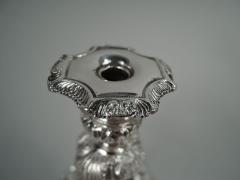 Pair of Irish Georgian Sterling Silver Shell Mask Candlesticks 1969 - 3762034