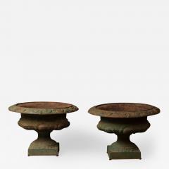 Pair of Iron Urns - 351596