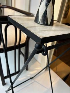 Pair of Iron and Marble Side Tables - 3484090