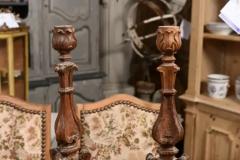 Pair of Italian 17th Century Baroque Period Altar Candlesticks with Carved D cor - 3547444