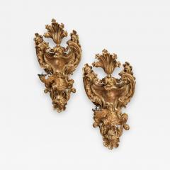 Pair of Italian 18th Century Girandole Wall Appliques - 1163170