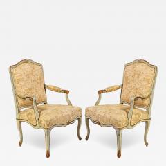 Pair of Italian 18th Century Painted Armchairs - 3944557