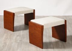 Pair of Italian 1950s Briar Wood Stools - 3926835