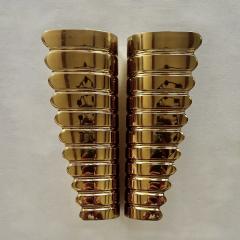 Pair of Italian 1950s Gilt Brass Door Handles - 4242023
