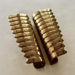 Pair of Italian 1950s Gilt Brass Door Handles - 4242026