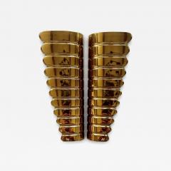 Pair of Italian 1950s Gilt Brass Door Handles - 4242272