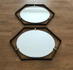 Pair of Italian 1950s Hexagonal Mirrors - 398582