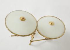 Pair of Italian 1950s Wall Sconces with Glass Shades - 1833458