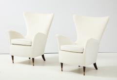 Pair of Italian 1950s Wing High Back Armchairs - 2204915