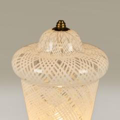 Pair of Italian 1950s brass and Murano Reticello table lights - 4359908