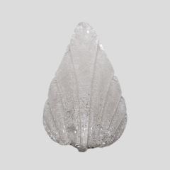 Pair of Italian 1950s glass leaf shaped wall lights - 4079583