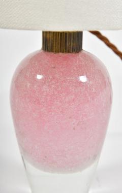 Pair of Italian 1950s pink glass table lamps - 1191132