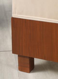 Pair of Italian 1960s Walnut Square Stools - 4409761