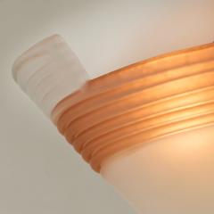 Pair of Italian 1970s Art deco stye Murano fan shaped wall lights - 4615781