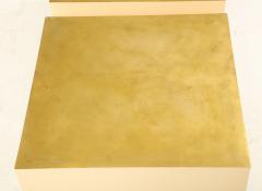 Pair of Italian 1970s Brass and Lacquer Cube Form Coffee Tables - 1814795
