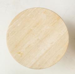 Pair of Italian 1970s Travertine Circular Coffee Tables - 1203476