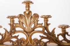 Pair of Italian 19th Century Gold Gilt Candelabra - 1878624