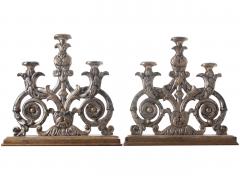 Pair of Italian 19th Century Silver and Gold Gilt Candelabra - 1878633