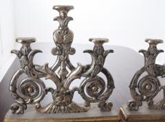 Pair of Italian 19th Century Silver and Gold Gilt Candelabra - 1878636