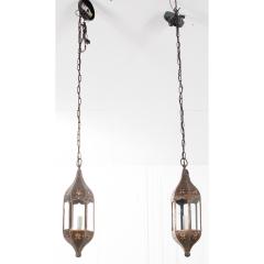 Pair of Italian 19th Century Toleware Procession Lantern Pendants - 2076258