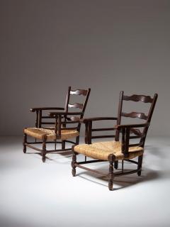 Pair of Italian 40s Wood Armchairs - 4725951