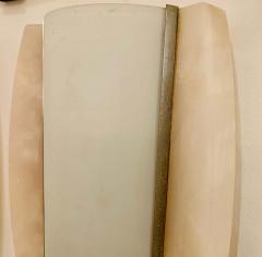 Pair of Italian Alabaster 1960s Space Age Wall Lamps - 1626082