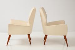 Pair of Italian Armchairs with Wood Legs Italy circa 1940 - 3390819