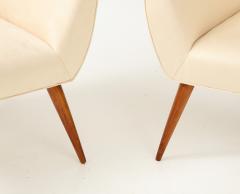 Pair of Italian Armchairs with Wood Legs Italy circa 1940 - 3390820