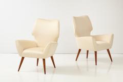 Pair of Italian Armchairs with Wood Legs Italy circa 1940 - 3390824