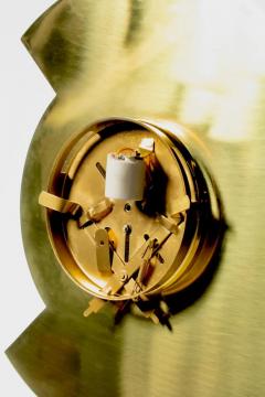 Pair of Italian Art Deco Brass Sconces or Flush Mount Lights circa 1935 - 2983835